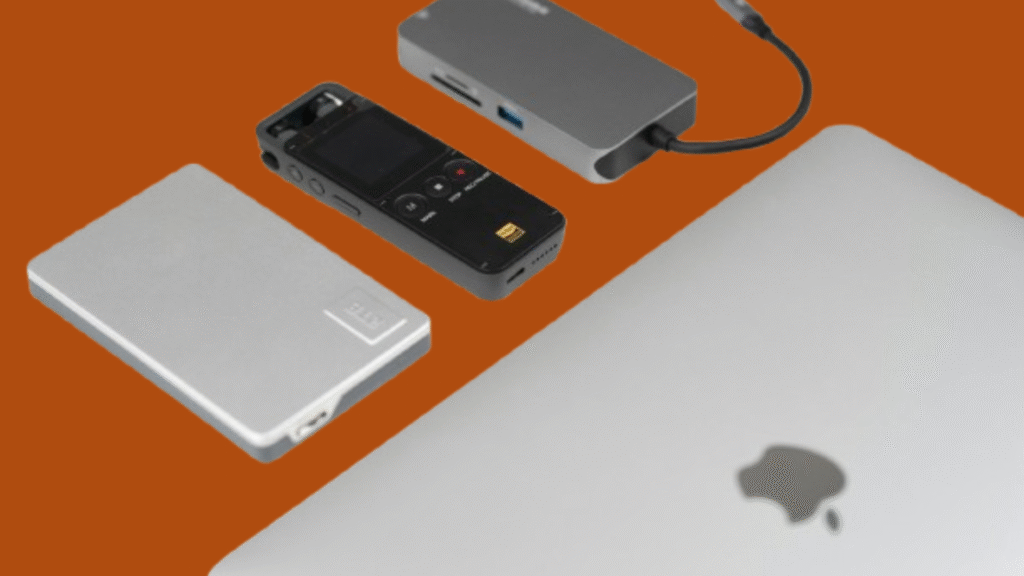 User placing a smart power bank in a backpack