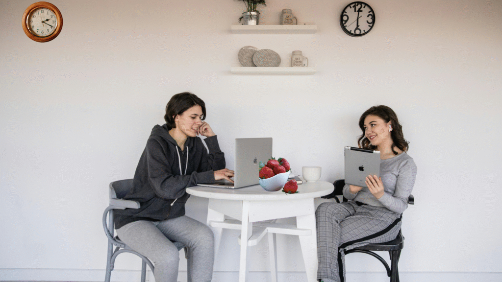 Student using digital tablet for remote learning-best device for work and study